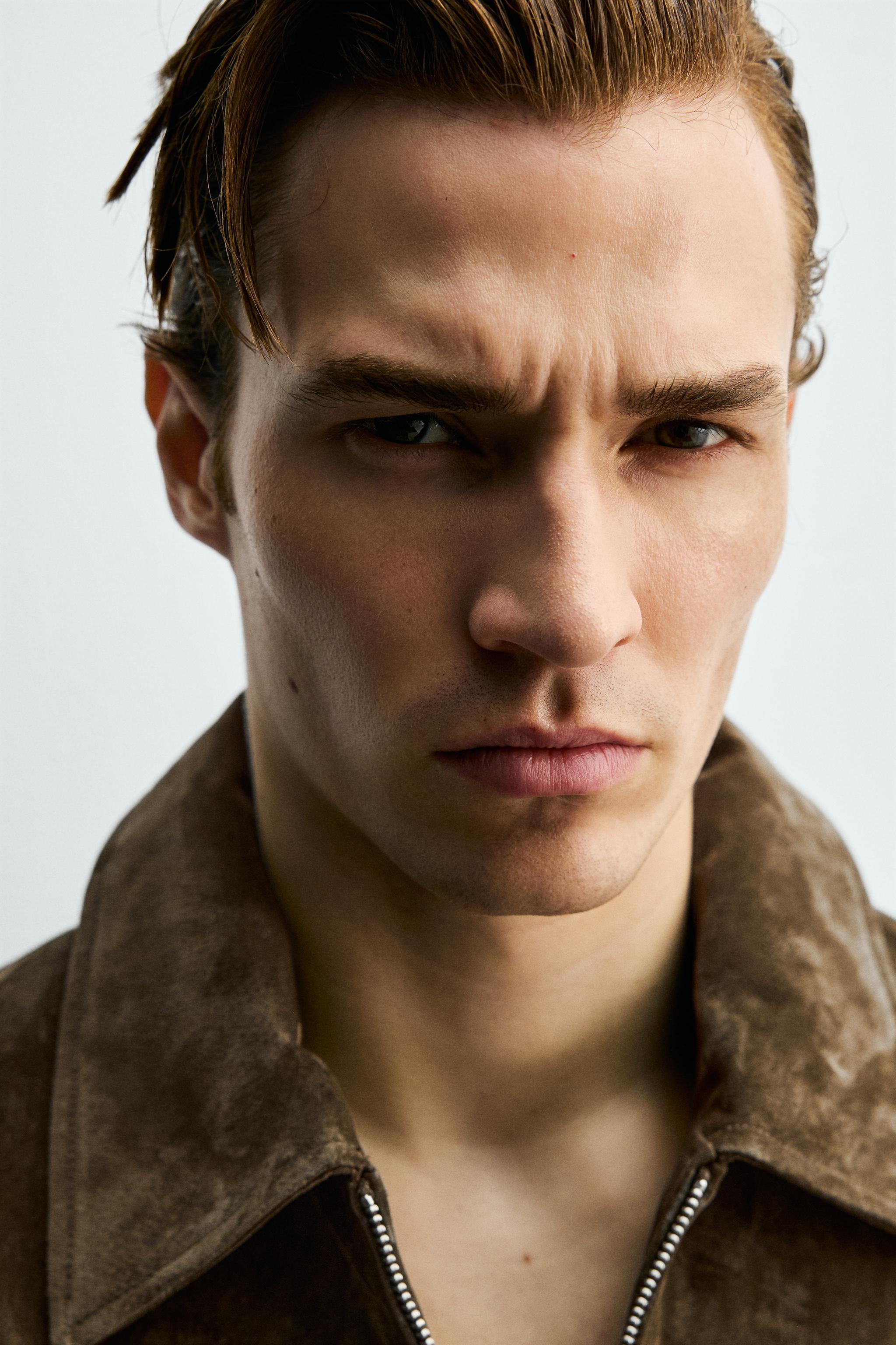 REGULAR FIT SUEDE LEATHER OVERSHIRT